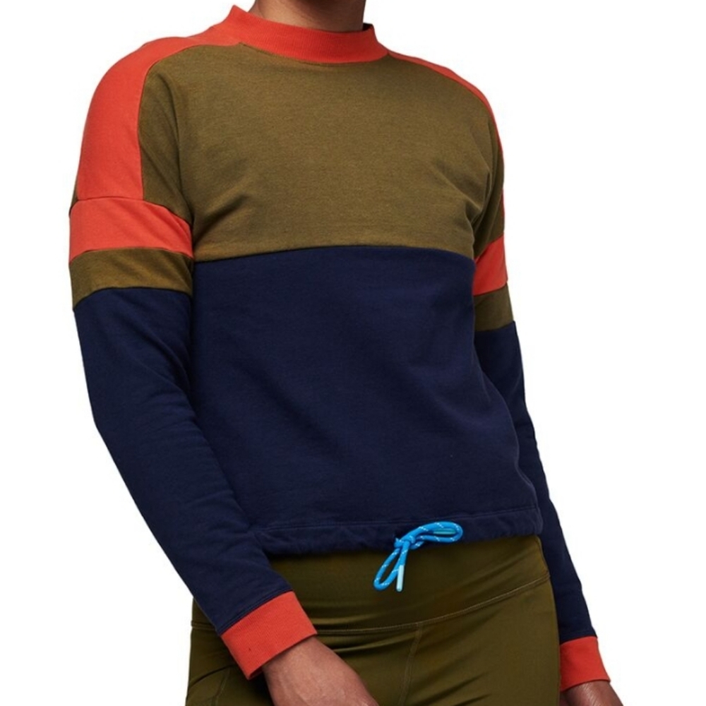 Cotopaxi Bandera Sweatshirt Women Medium in Oak & Maritime